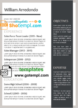 Your Stylish CV template is here in WORD format