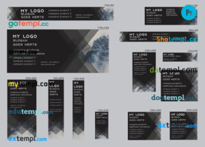 # graphic metric editable banner template set of 13 PSD