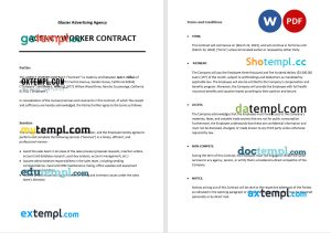 agency worker contract template in Word and PDF format