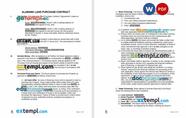 contract change orders template, Word and PDF format
