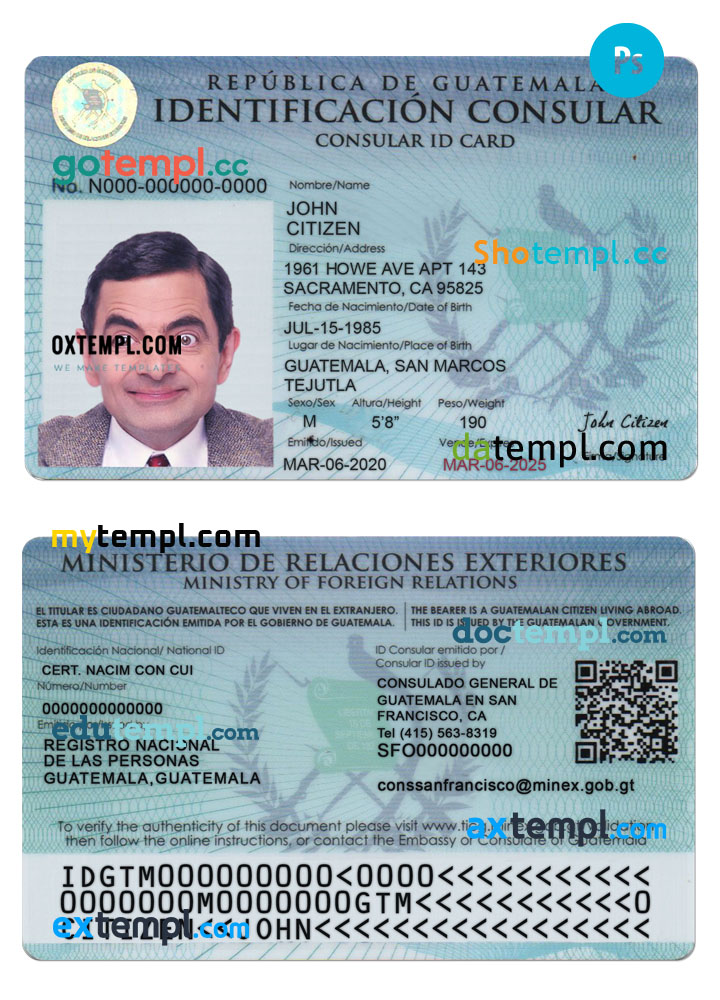 Guatemala Consular Id Card